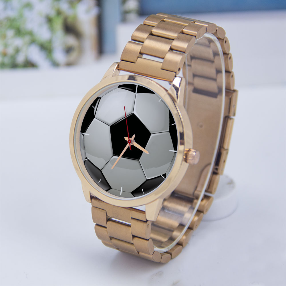 Rose Gold Bracelet - 축구 디자인 팬들을 위한 실버 남성용