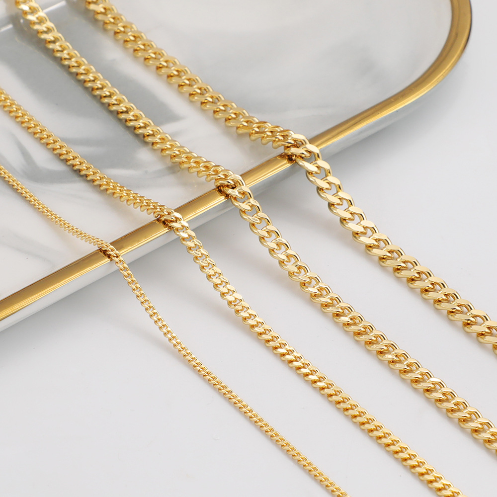 Hip Hop Chain Necklace - WT-BC202 유럽 힙합 18K 컬러 플랫