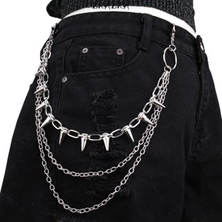 Hip Hop Chain Necklace - 유니섹스 힙합 펑크 록 메탈 허리