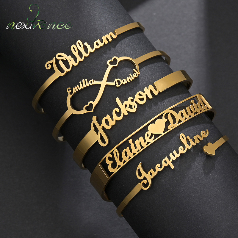 Rose Gold Bracelet - 20 스타일 패션 사용자 정의 이름