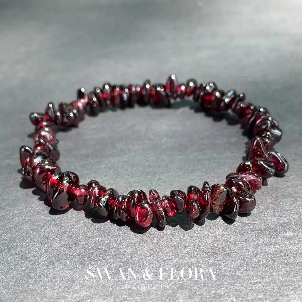 Gemstone Bracelet Healing - 여자를위한 천연 가닛 팔찌 크리스탈 팔찌