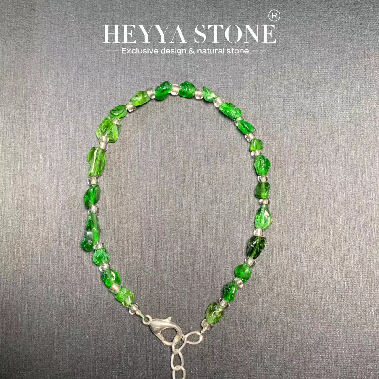 Gemstone Bracelet Healing - HEYYA 스톤 천연 디옵사이드 팔찌, 에너지