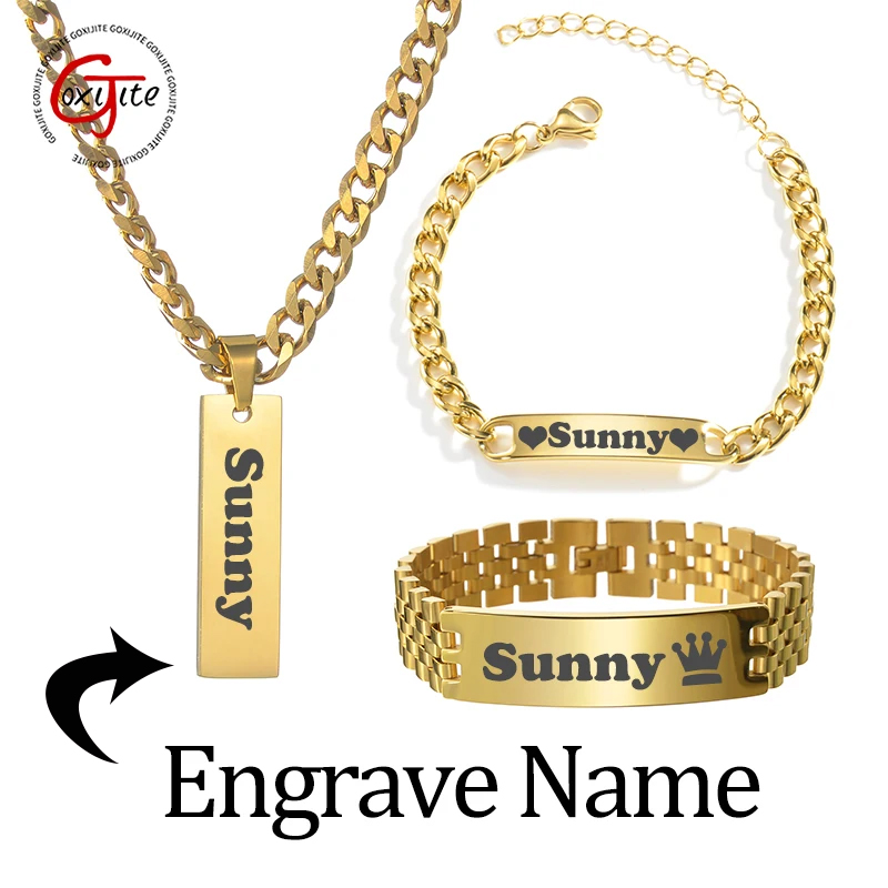 Engraved Name Necklace - 고시자이트 맞춤 각인 이름 목걸이 쿠바