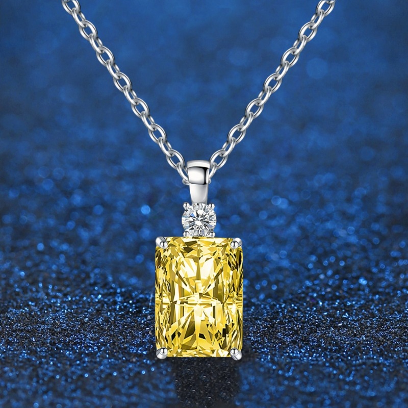 Crystal Choker Necklace - 여성을위한 100% 925 스털링 실버 에메랄드