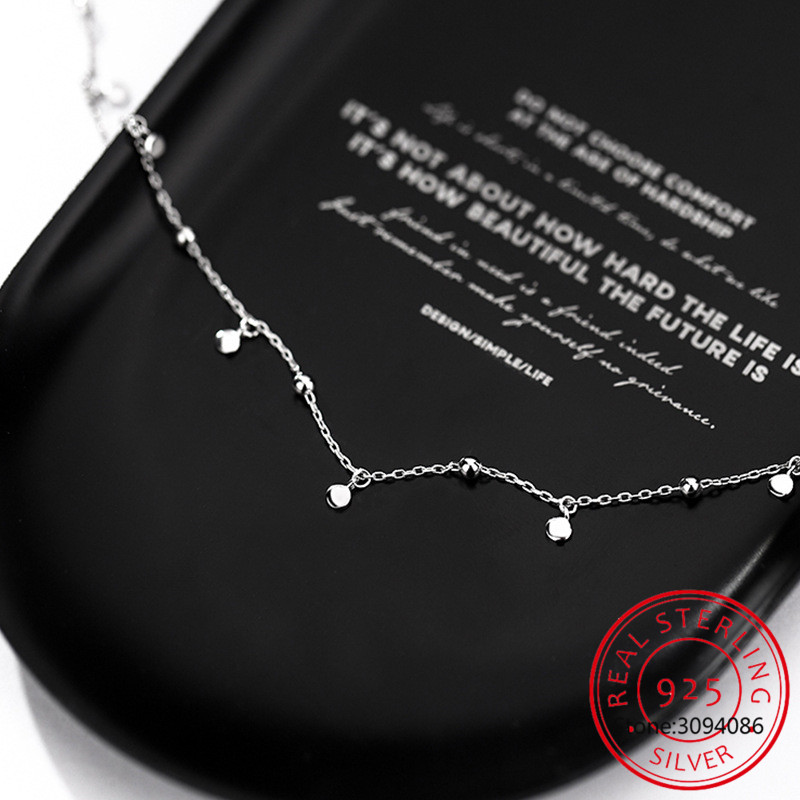 Crystal Choker Necklace - 여성을위한 925 스털링 실버 섬세한 보석