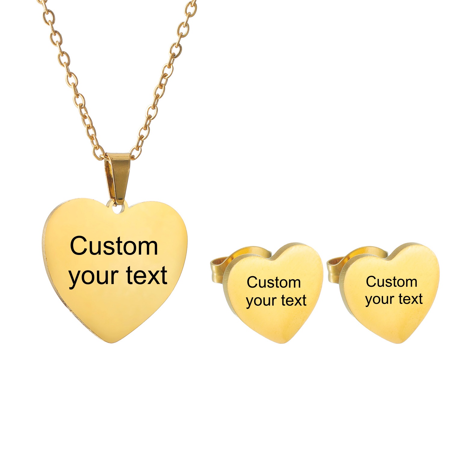 Engraved Name Necklace - 여성을위한 맞춤 이름 목걸이 귀걸이 쥬얼리