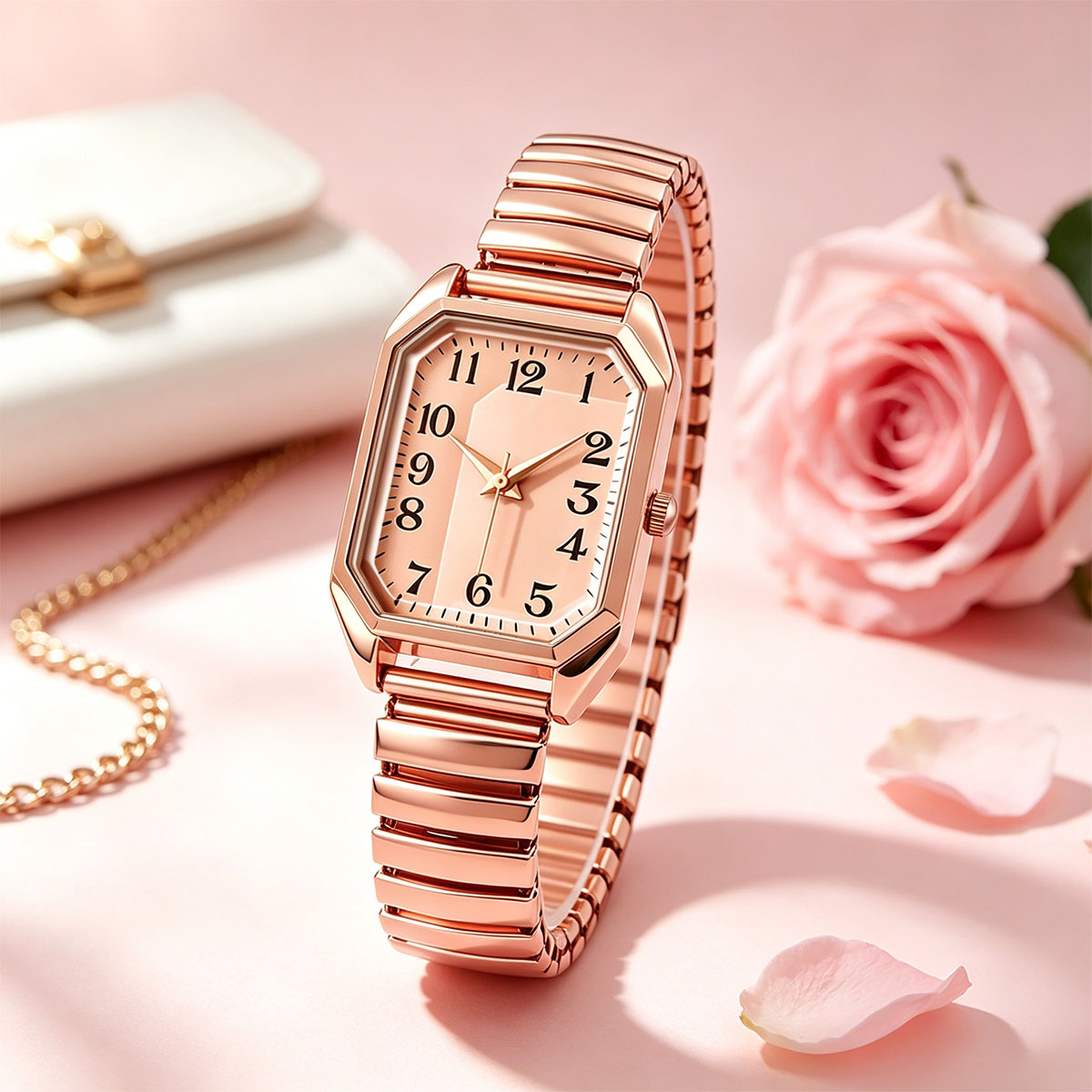 Jewelry Watches Women - 여성용 팔각형 직사각형 쿼츠 시계 투톤