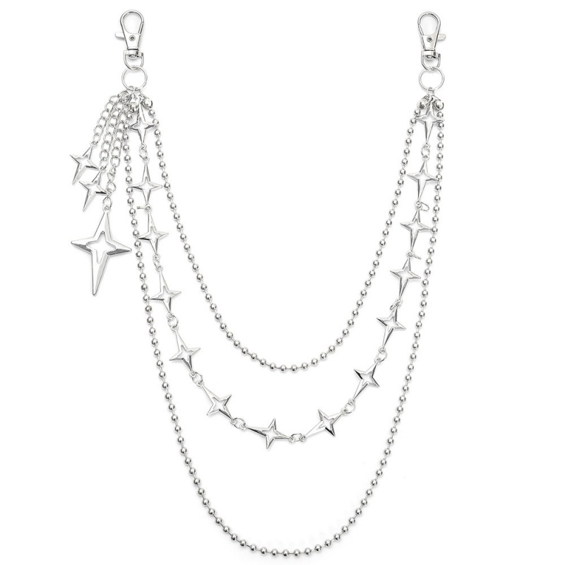 Hip Hop Chain Necklace - 여성 펑크 힙합 멀티 레이어 스타