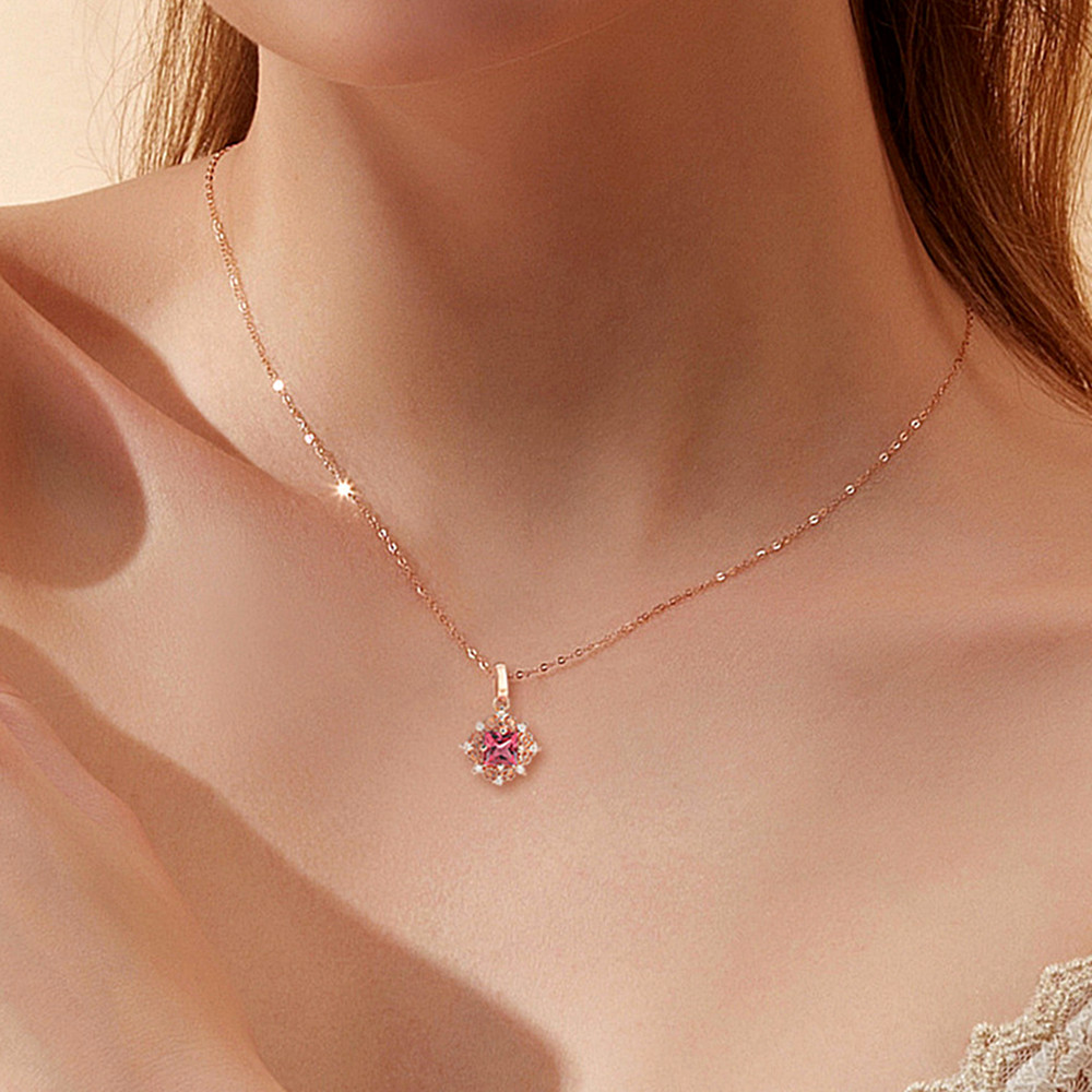 Crystal Choker Necklace - 빈티지 조각 작은 루비 보석 여성을위한