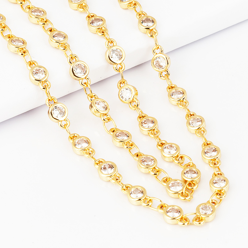 견고한 반제품 CZ 체인, 황동 기반, 목걸이 및 팔찌 - Rose Gold Bracelet 리뷰 및 가격