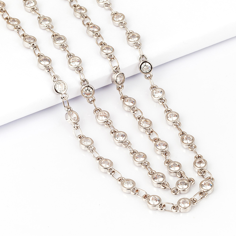 견고한 반제품 CZ 체인, 황동 기반, 목걸이 및 팔찌 - Rose Gold Bracelet 리뷰 및 가격