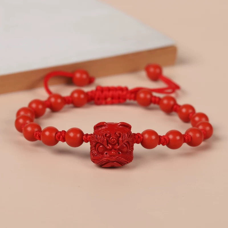 진짜 적색 주홍색 사자춤 팔찌 구슬 팔찌 천연석 보석  - Gemstone Bracelet Healing 리뷰 및 가격