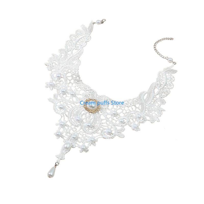 50LE 레이스 초커 목걸이 크리스탈 넥 체인 칼라가있 - Crystal Choker Necklace 리뷰 및 가격