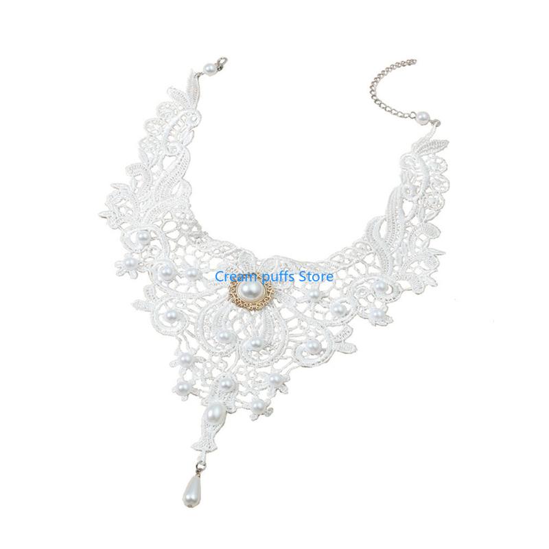 50LE 레이스 초커 목걸이 크리스탈 넥 체인 칼라가있 - Crystal Choker Necklace 리뷰 및 가격