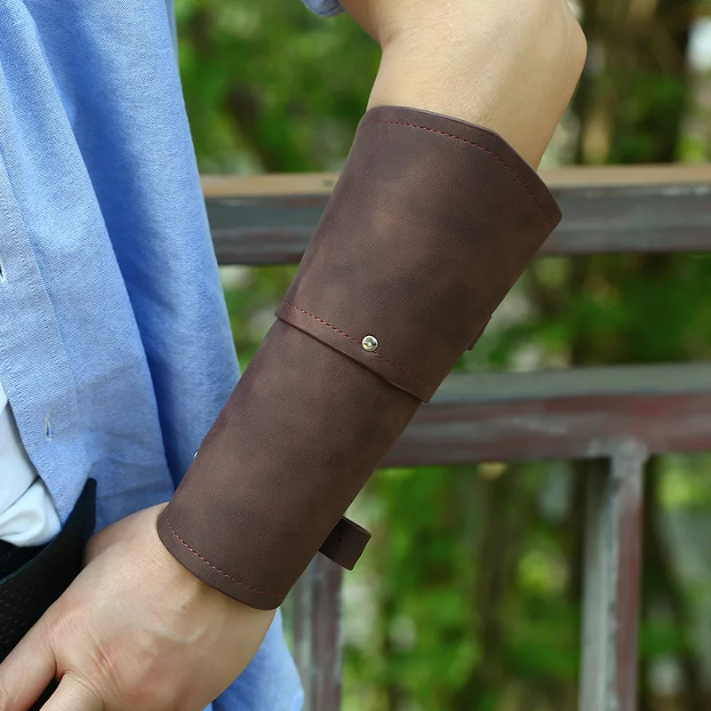 중세 갑옷 장갑 와이드 커프 브레이서 팔찌 남자 Ste - Leather Bracelet 리뷰 및 가격