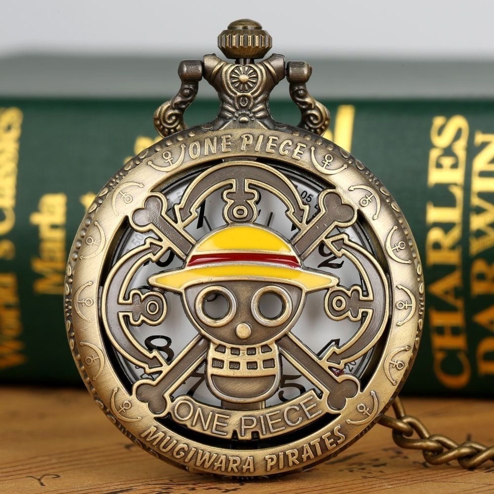 원피스 애니메이션 포켓 시계, 체인이 있는 빈티지 청동 - Vintage Pocket Watch 리뷰 및 가격
