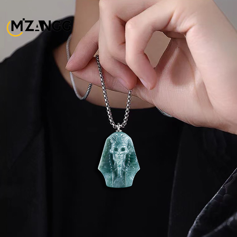 천연 A 상품 블루 워터 옥 데 이집트 파라오 펜던트, - Hip Hop Chain Necklace 리뷰 및 가격