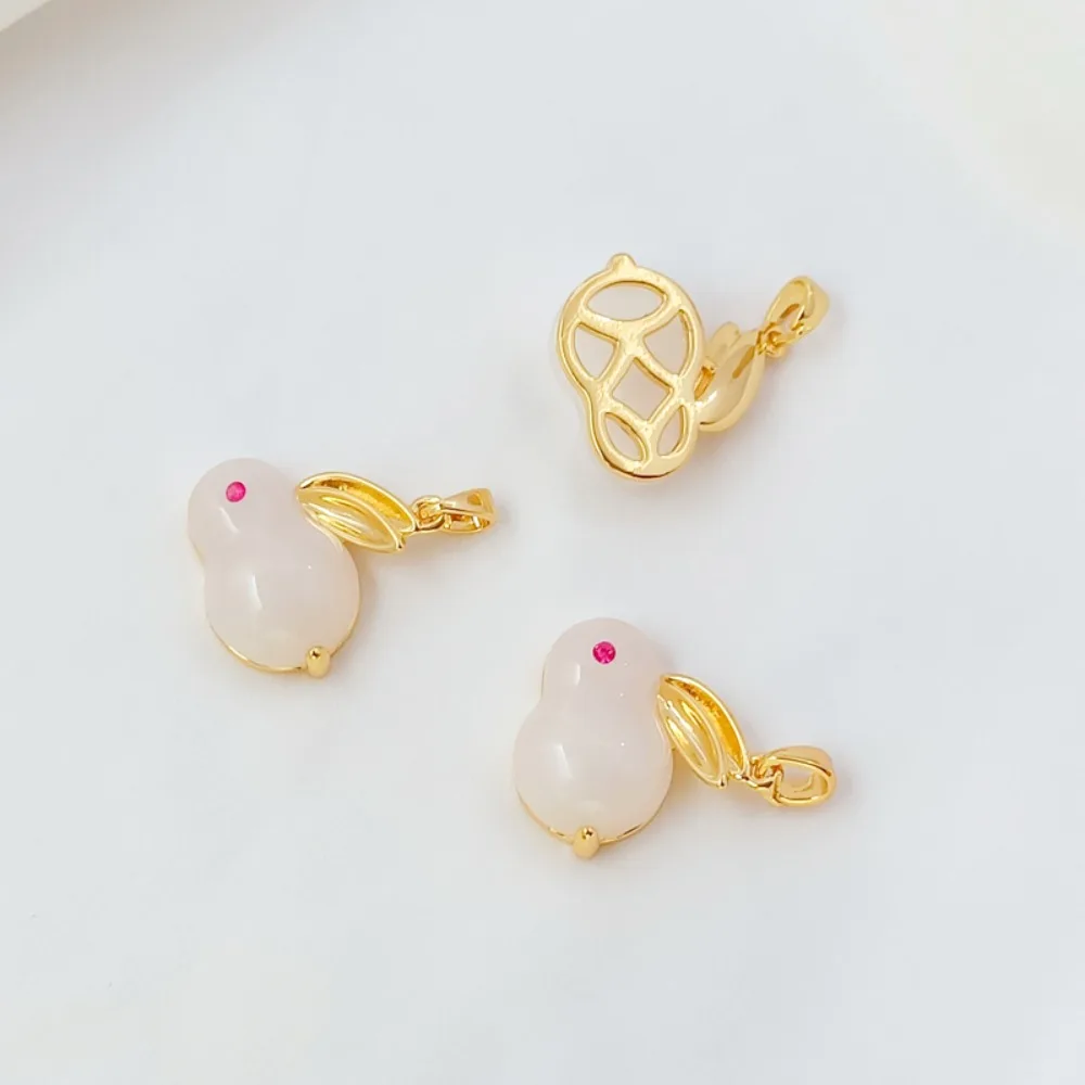 14K 금과 지르코늄 옥 펜던트와 조개 토끼 장미 달  - Rose Gold Bracelet 리뷰 및 가격