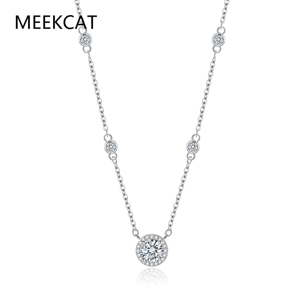 여성을위한 1/2/3CT Moissanite 목걸이 9 - Crystal Choker Necklace 리뷰 및 가격