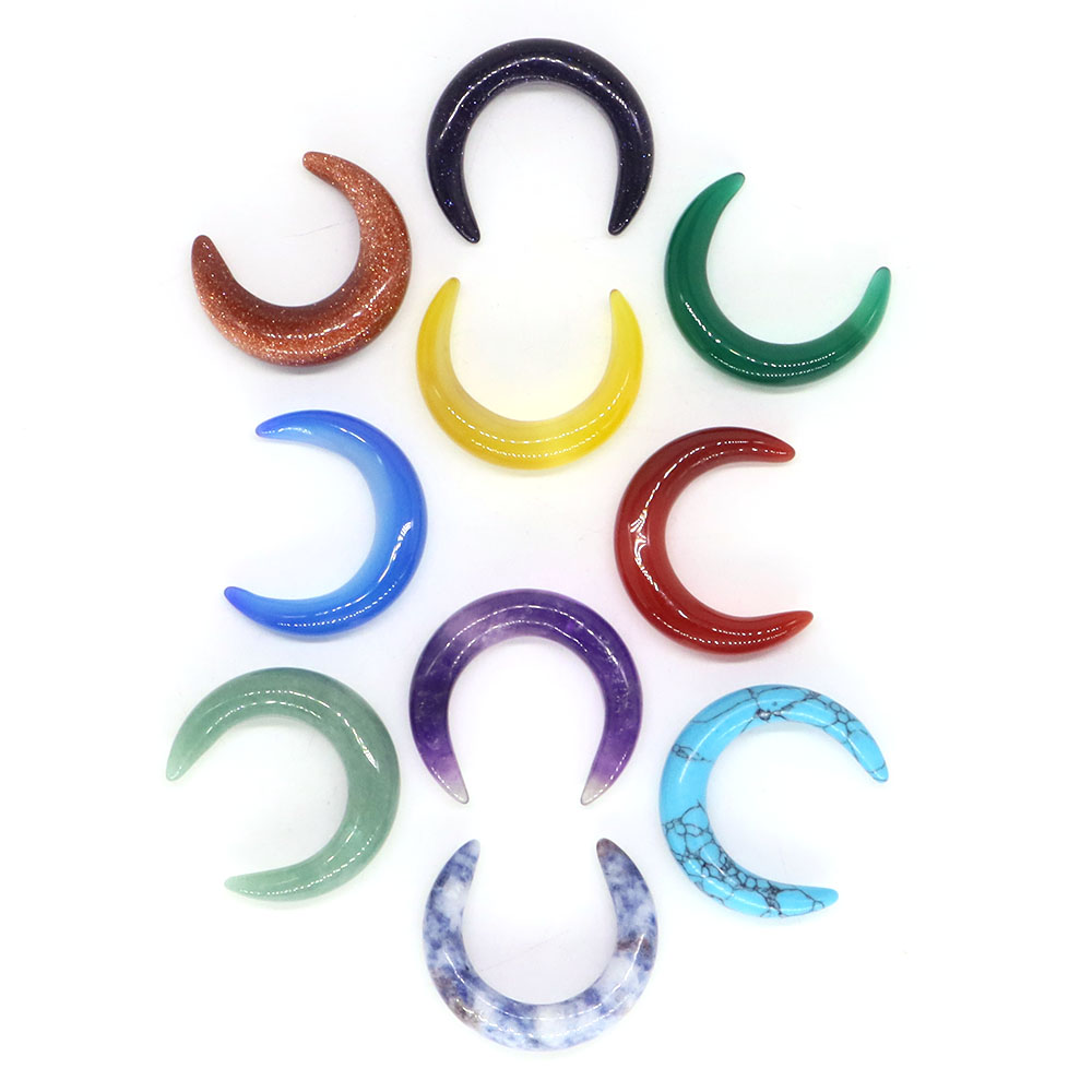 30mm 초승달 모양 천연 크리스탈 힐링 스톤, 자수정 - Gemstone Bracelet Healing 리뷰 및 가격