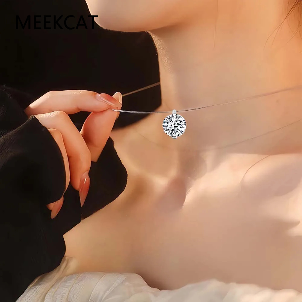 여성을 위한 0.5-5캐럿 모이사나이트 펜던트 목걸이  - Crystal Choker Necklace 리뷰 및 가격