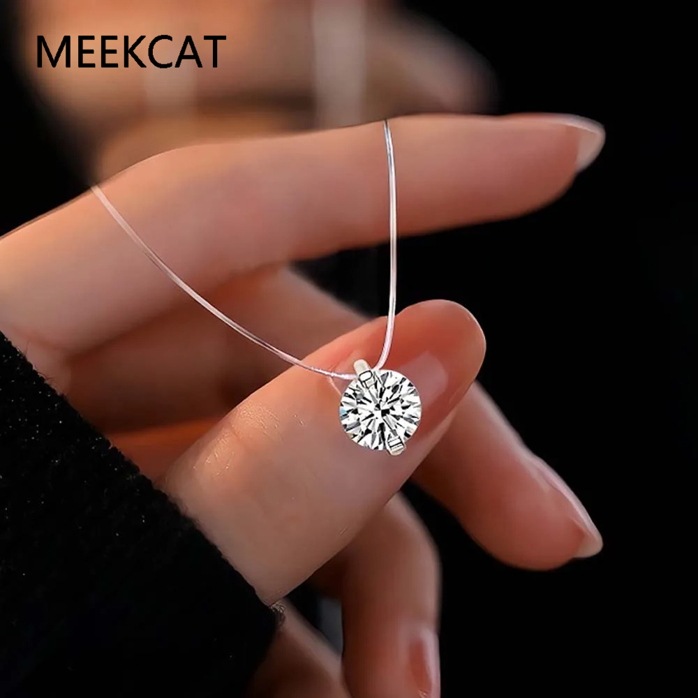 여성을 위한 0.5-5캐럿 모이사나이트 펜던트 목걸이  - Crystal Choker Necklace 리뷰 및 가격