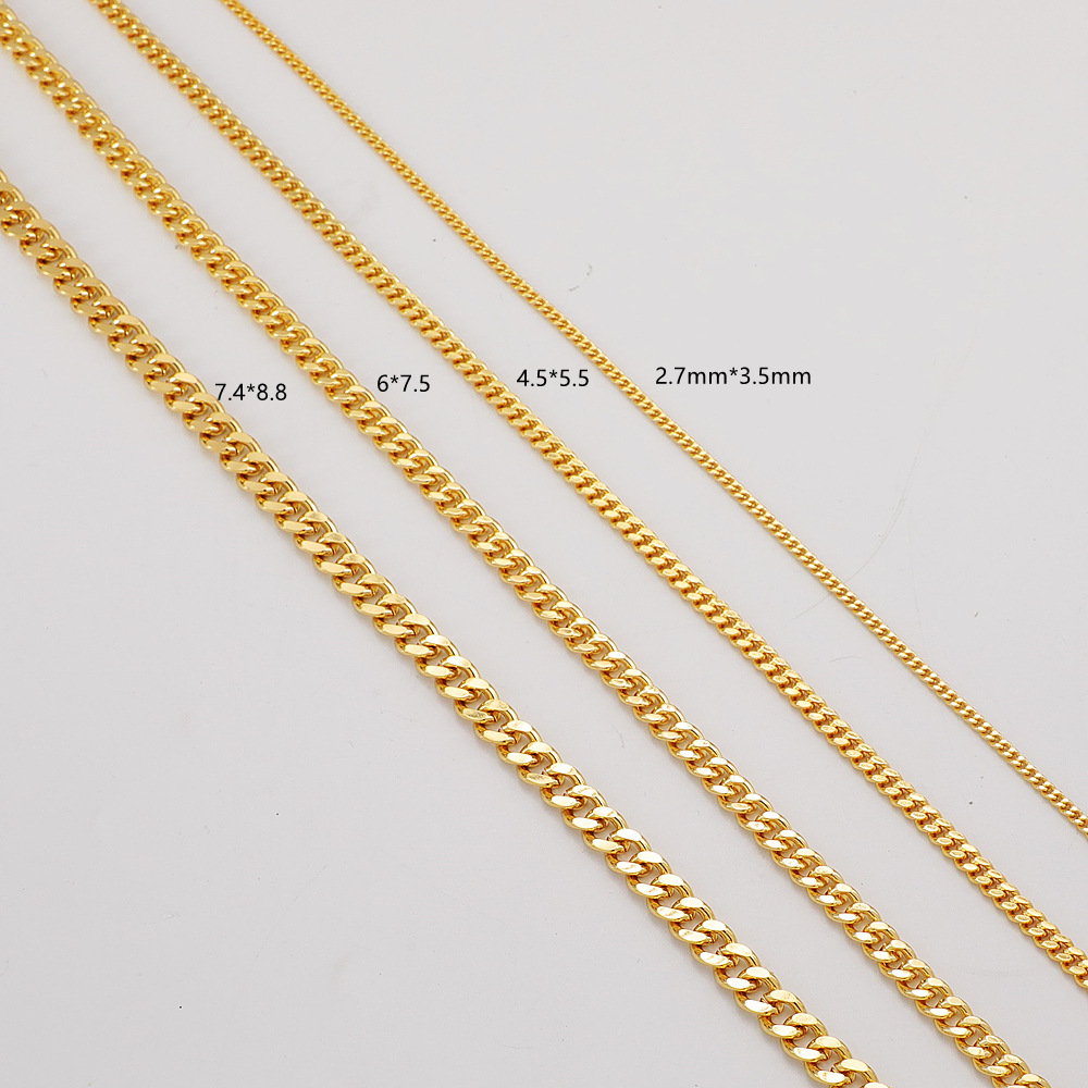 WT-BC202 유럽 힙합 18K 컬러 플랫 그라인딩  - Hip Hop Chain Necklace 리뷰 및 가격