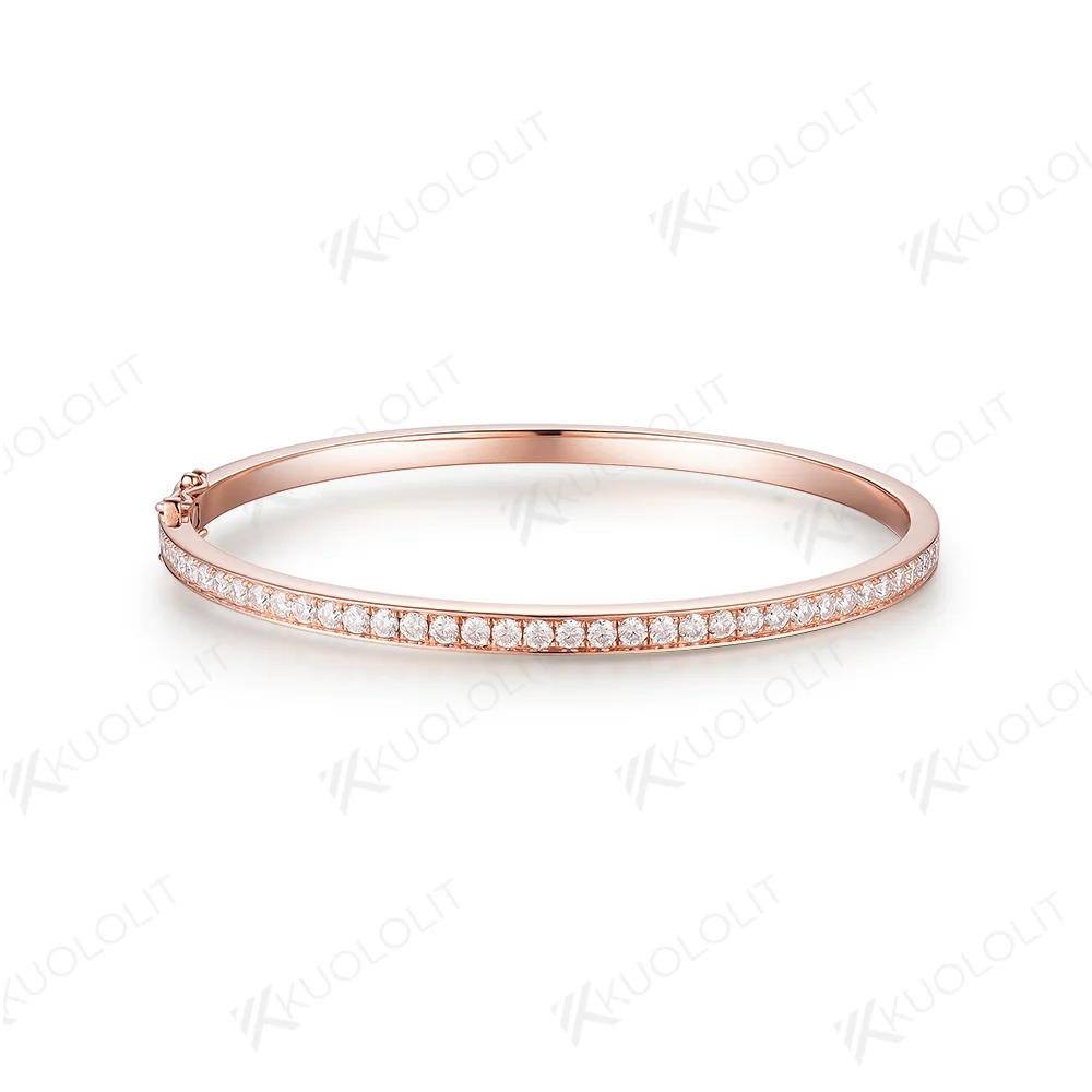 타원형 D VVS1 모이사나이트 뱅글, 다이아몬드 테스 - Rose Gold Bracelet 리뷰 및 가격