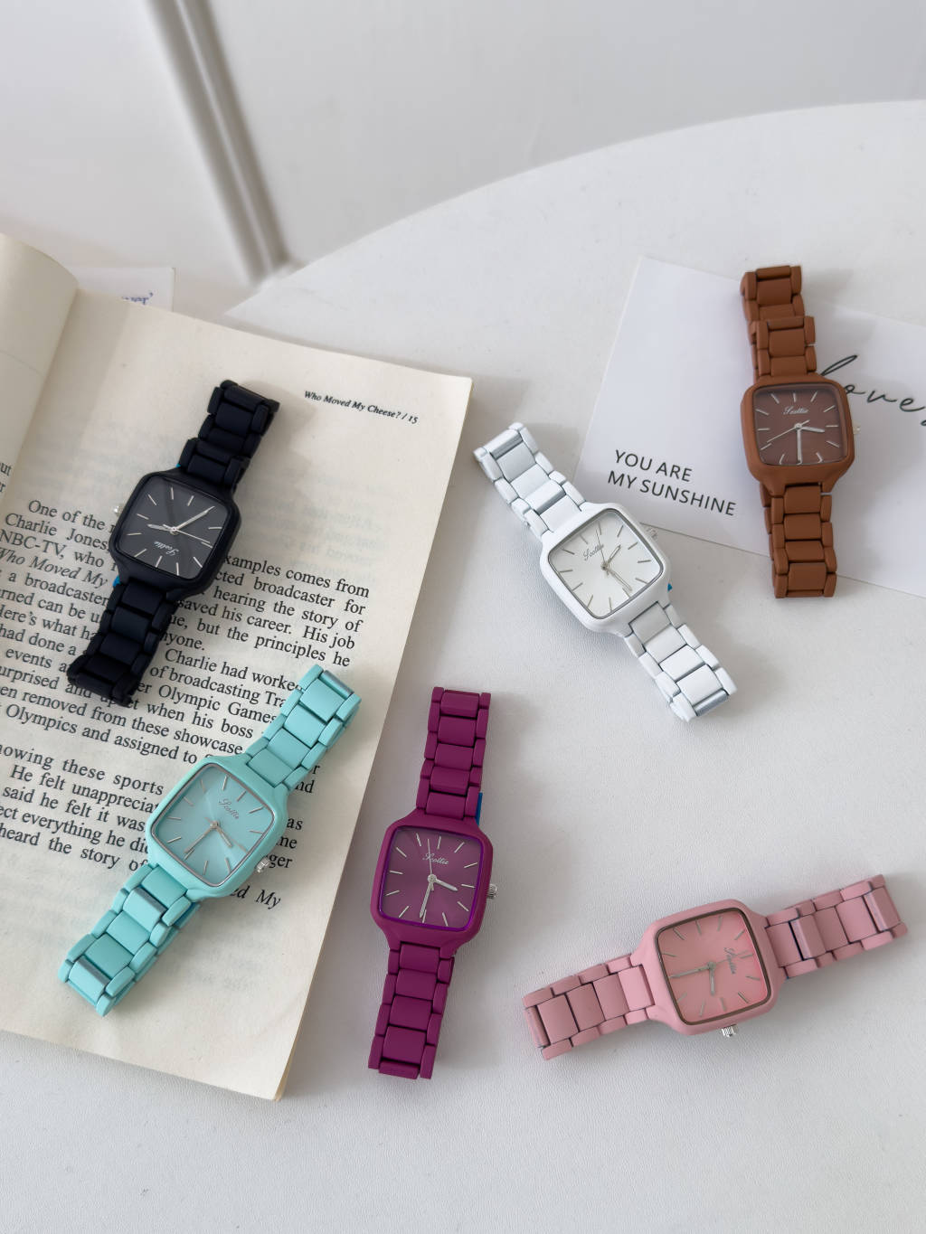 패션 감각적인 미니멀리스트 럭셔리 스퀘어 컬러 블록 다 - Jewelry Watches Women 리뷰 및 가격