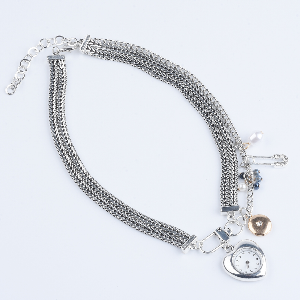 인도 빈티지 실버 도금 포켓 워치 키 하트 모양 펜던트 - Indian Jewelry Watches 리뷰 및 가격