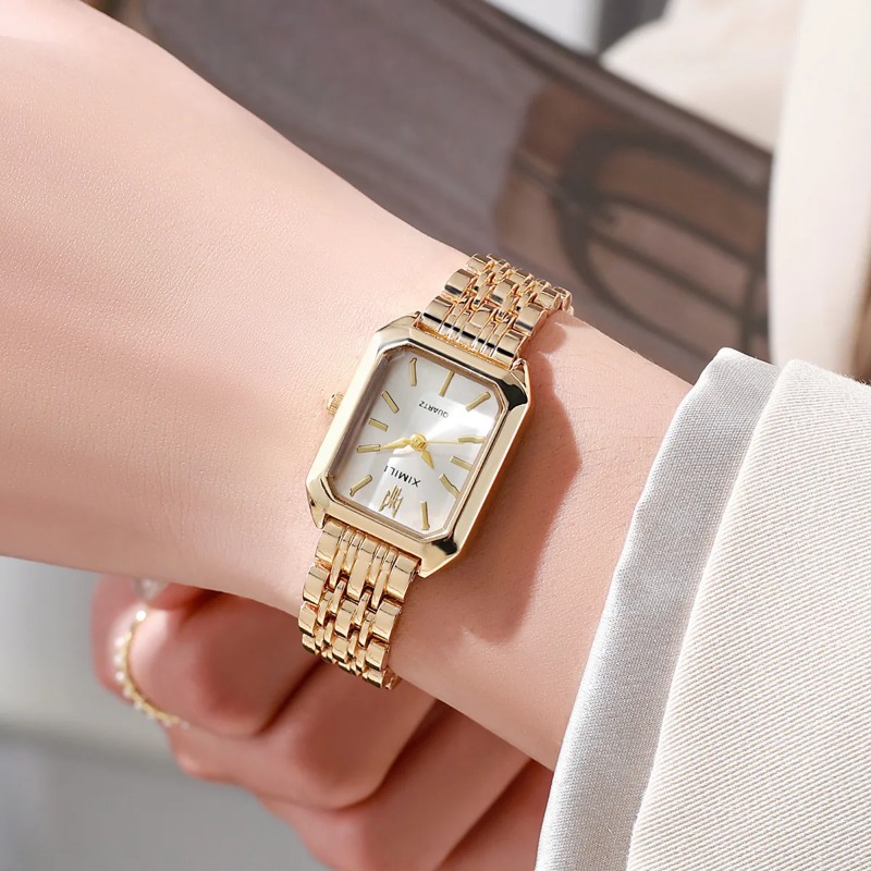 브랜드 여성용 스테인레스 스틸 스트랩 쿼츠 시계 사각  - Jewelry Watches Women 리뷰 및 가격
