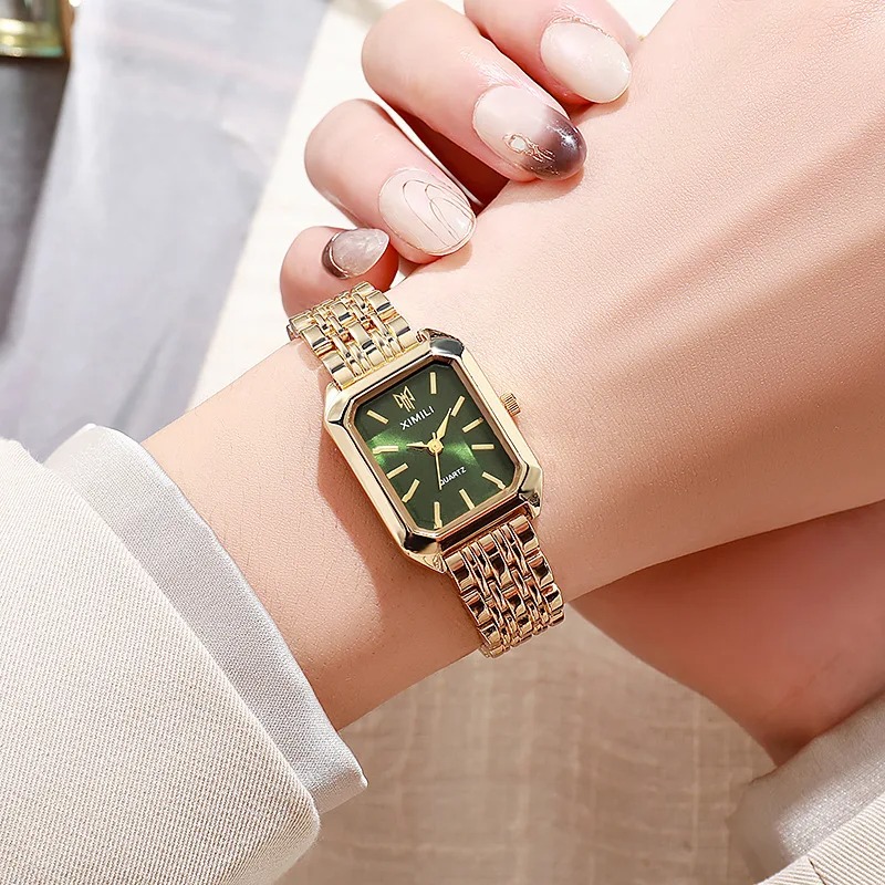 브랜드 여성용 스테인레스 스틸 스트랩 쿼츠 시계 사각  - Jewelry Watches Women 리뷰 및 가격