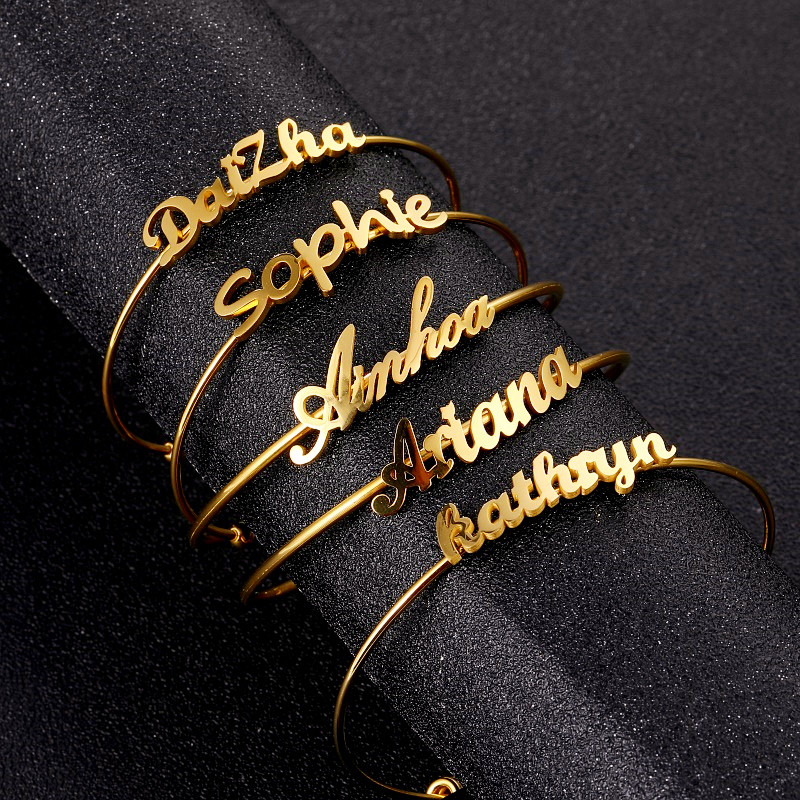 20 스타일 패션 사용자 정의 이름 팔찌 편지 스테인레 - Rose Gold Bracelet 리뷰 및 가격