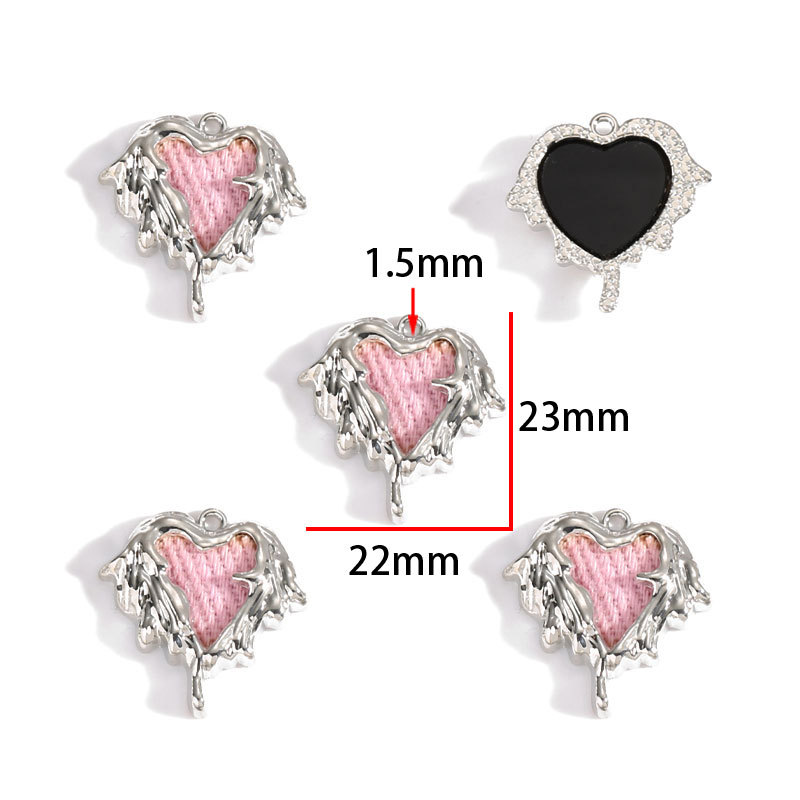 5개 믹스 핑크 Y2K 하트 에나멜 참 펜던트 DIY  - Butterfly Pendant Necklace 리뷰 및 가격