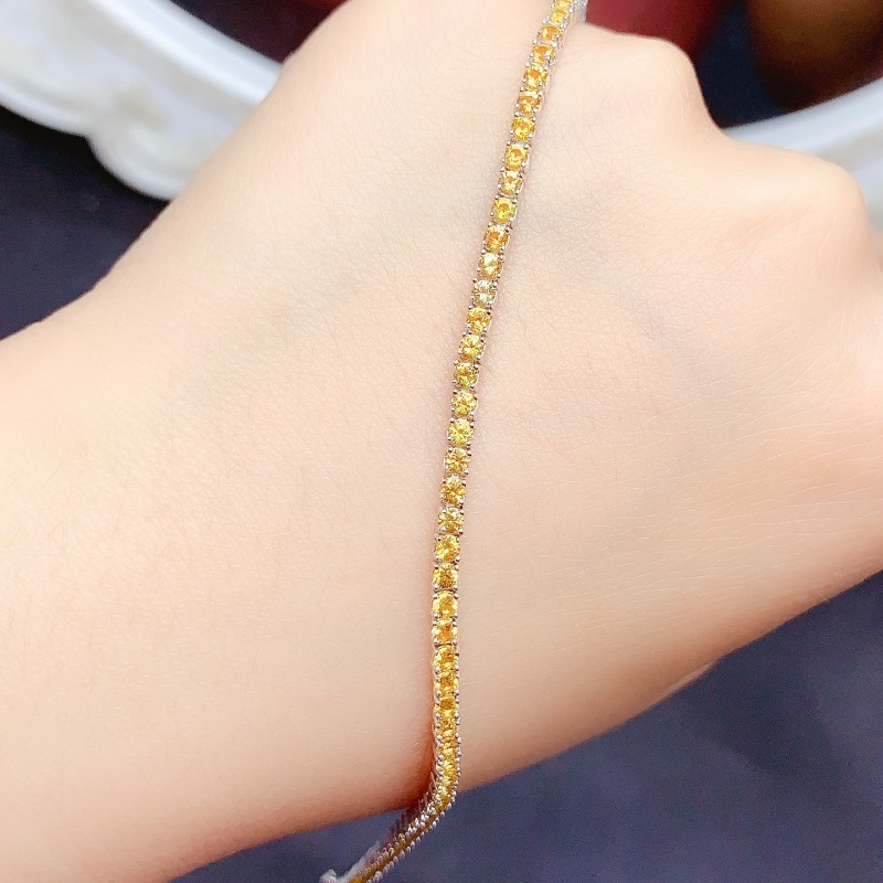 천연 황수정 테니스 팔찌 에너지 치유 고급 보석 스톤  - Gemstone Bracelet Healing 리뷰 및 가격