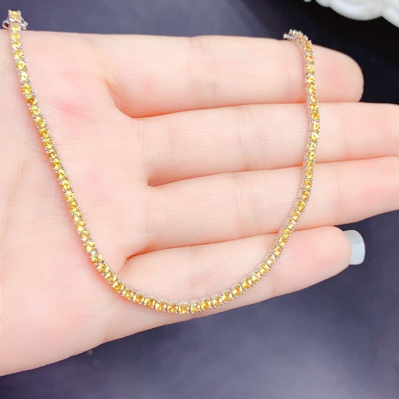 천연 황수정 테니스 팔찌 에너지 치유 고급 보석 스톤  - Gemstone Bracelet Healing 리뷰 및 가격