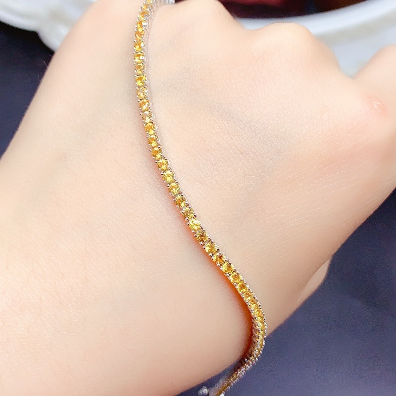 천연 황수정 테니스 팔찌 에너지 치유 고급 보석 스톤  - Gemstone Bracelet Healing 리뷰 및 가격