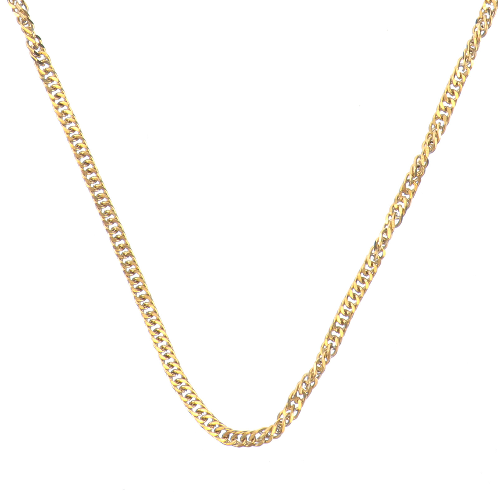 1Pcs 골든 티타늄 스틸 더블 버클 체인 초커 목걸이 - Hip Hop Chain Necklace 리뷰 및 가격