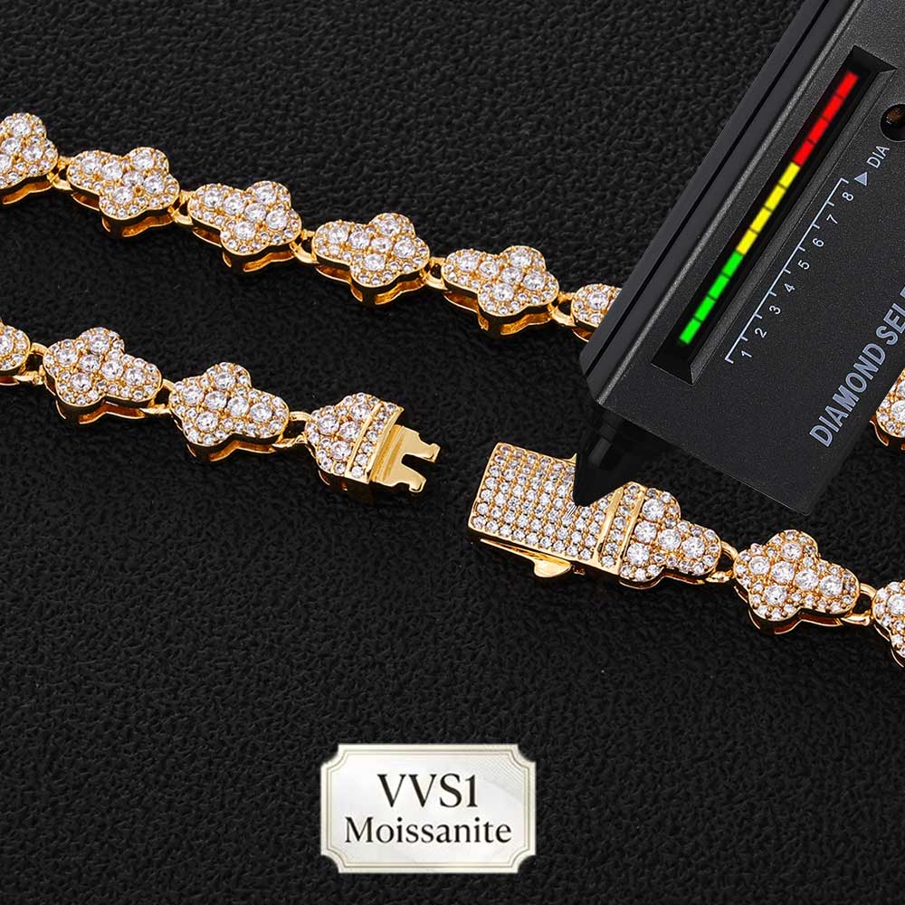 누오야 브라스/925 VVS1 모이사나이트 테니스 목걸 - Hip Hop Chain Necklace 리뷰 및 가격