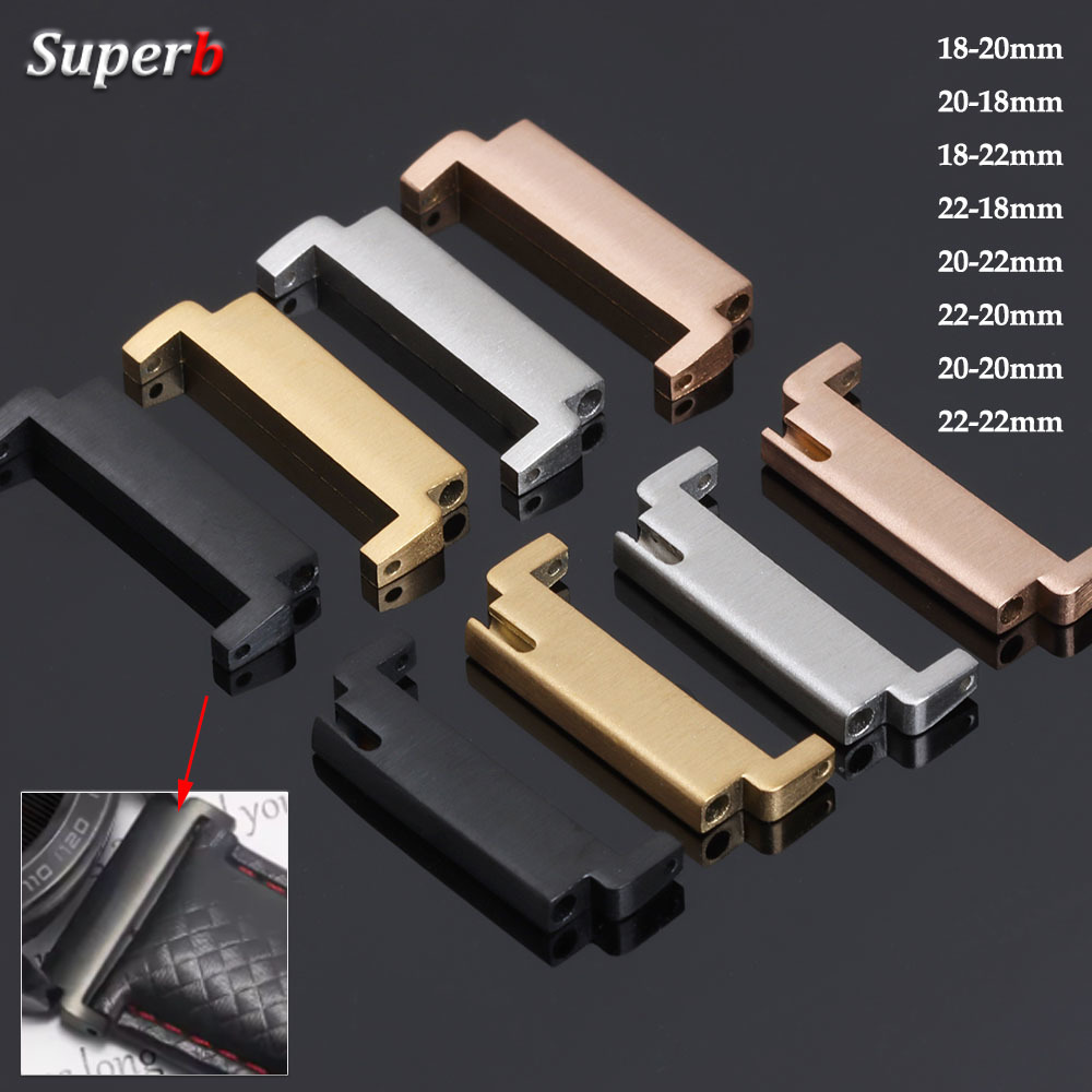 1 쌍의 시계 스트랩 어댑터 18mm ~ 20mm 22 - Jewelry Stores Watches 리뷰 및 가격