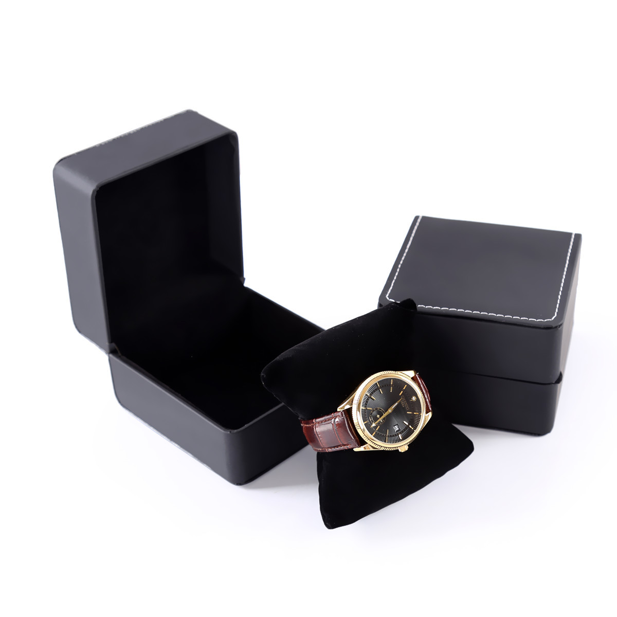남성용 PU 가죽 시계 상자, 둥근 모서리, 프로스트  - Mystery Jewelry Jar Watches 리뷰 및 가격