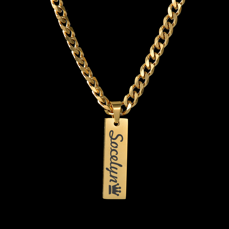 고시자이트 맞춤 각인 이름 목걸이 쿠바 체인 세트 스테 - Engraved Name Necklace 리뷰 및 가격