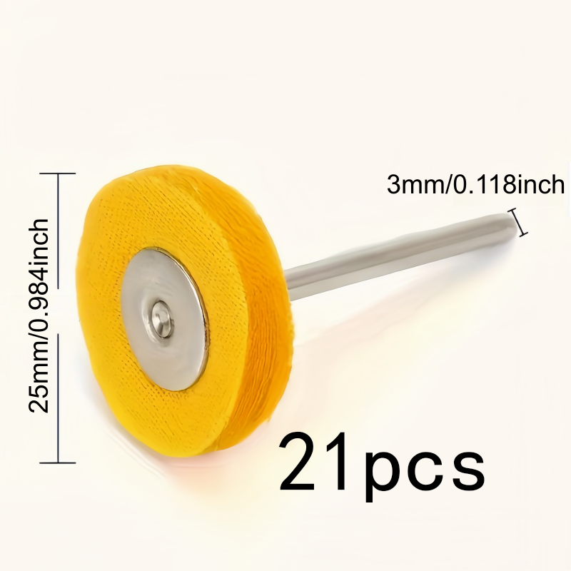 21Pcs 3mm 노란색 연마 천 휠, 내마모성 보풀  - Jewelry Watches & Accessories 리뷰 및 가격