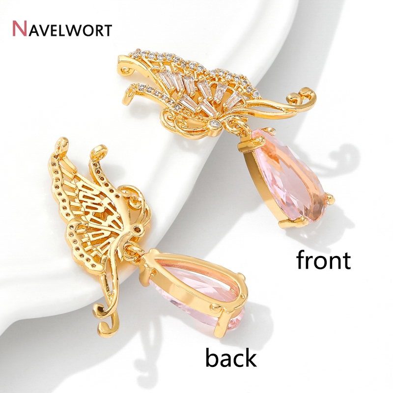 18K 금도금 황동 지르콘 속이 빈 나비 펜던트, 패션 - Butterfly Pendant Necklace 리뷰 및 가격