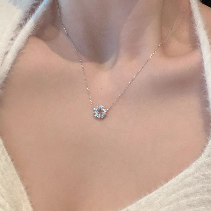 여성을위한 925 스털링 실버 절묘한 크리스탈 럭키 갈 - Crystal Choker Necklace 리뷰 및 가격