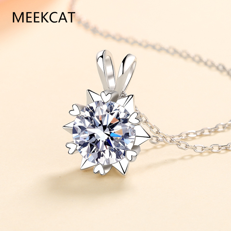 여성용 모이사나이트 헤일로 목걸이, 1캐럿 랩그로운 다 - Crystal Choker Necklace 리뷰 및 가격