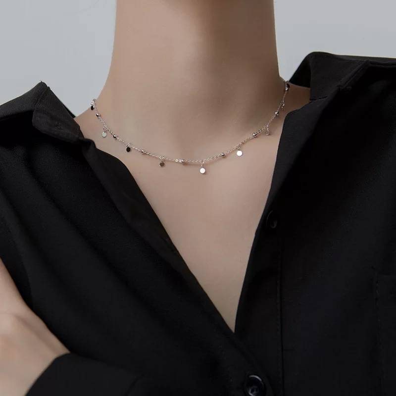 여성을위한 925 스털링 실버 섬세한 보석 라운드 구슬 - Crystal Choker Necklace 리뷰 및 가격