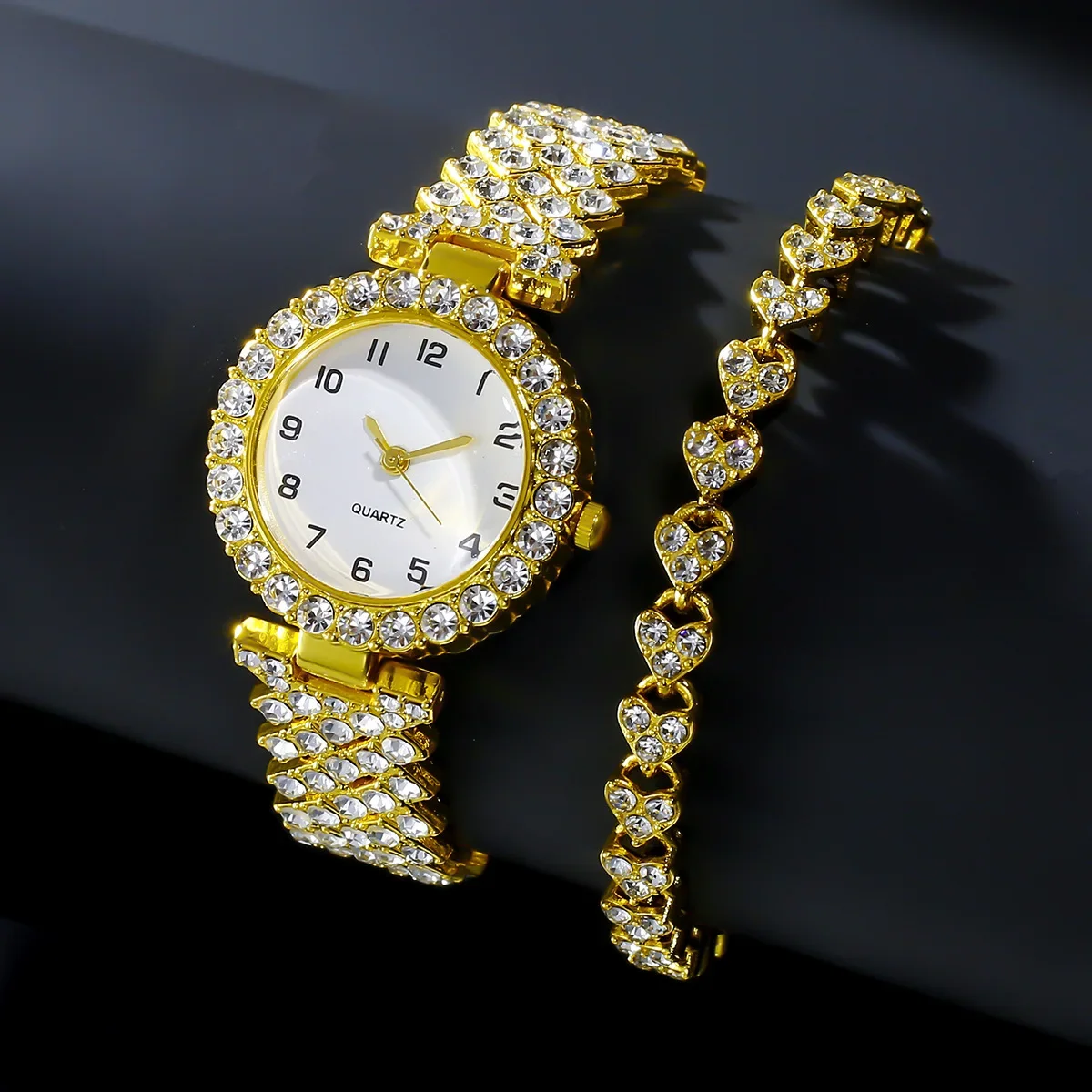 1개/2개 고급 패션 여성 시계 세트 실버 스트랩 여성 - Jewelry Watches Women 리뷰 및 가격