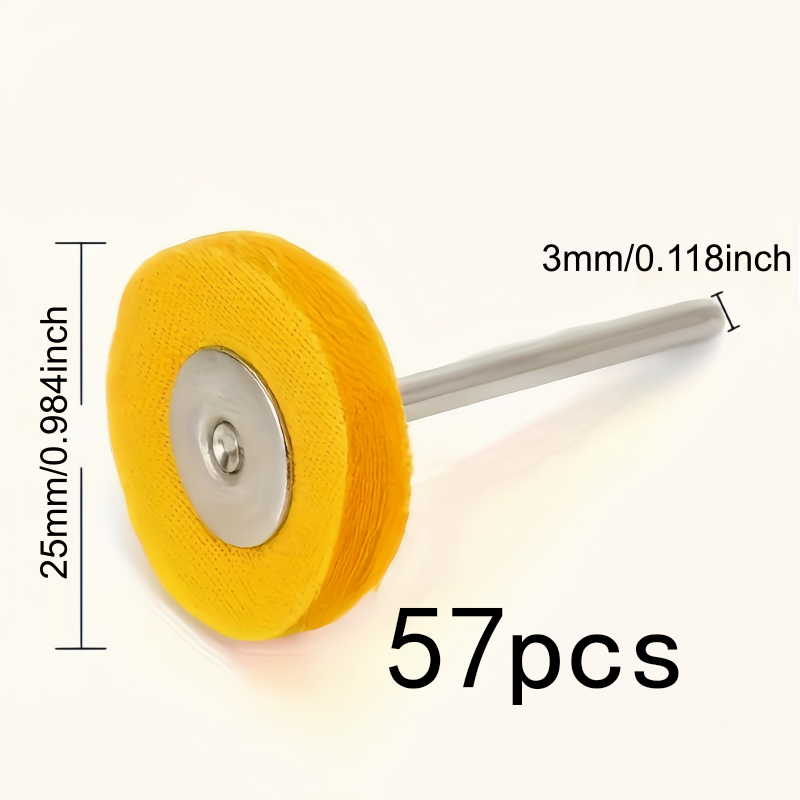 57Pcs 3mm 노란색 연마 천 휠, 내마모성 보풀  - Jewelry Watches & Accessories 리뷰 및 가격