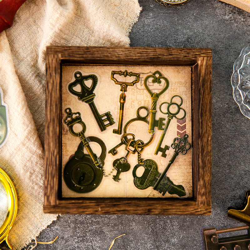30 - 시트 빈티지 아이템 라벨 스티커, 구식 열쇠와 - Vintage Pocket Watch 리뷰 및 가격